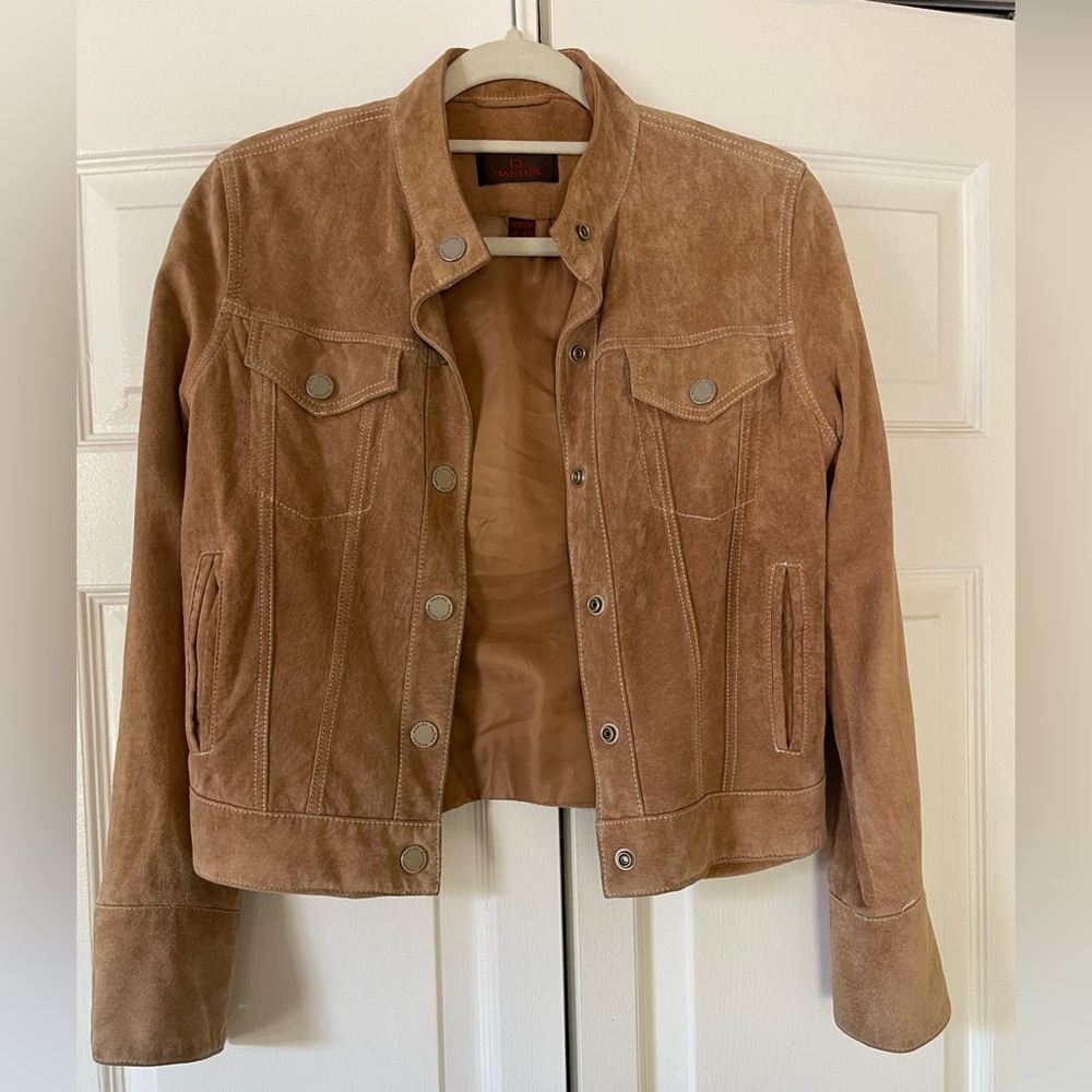 Danier Tan Suede Leather Jacket
